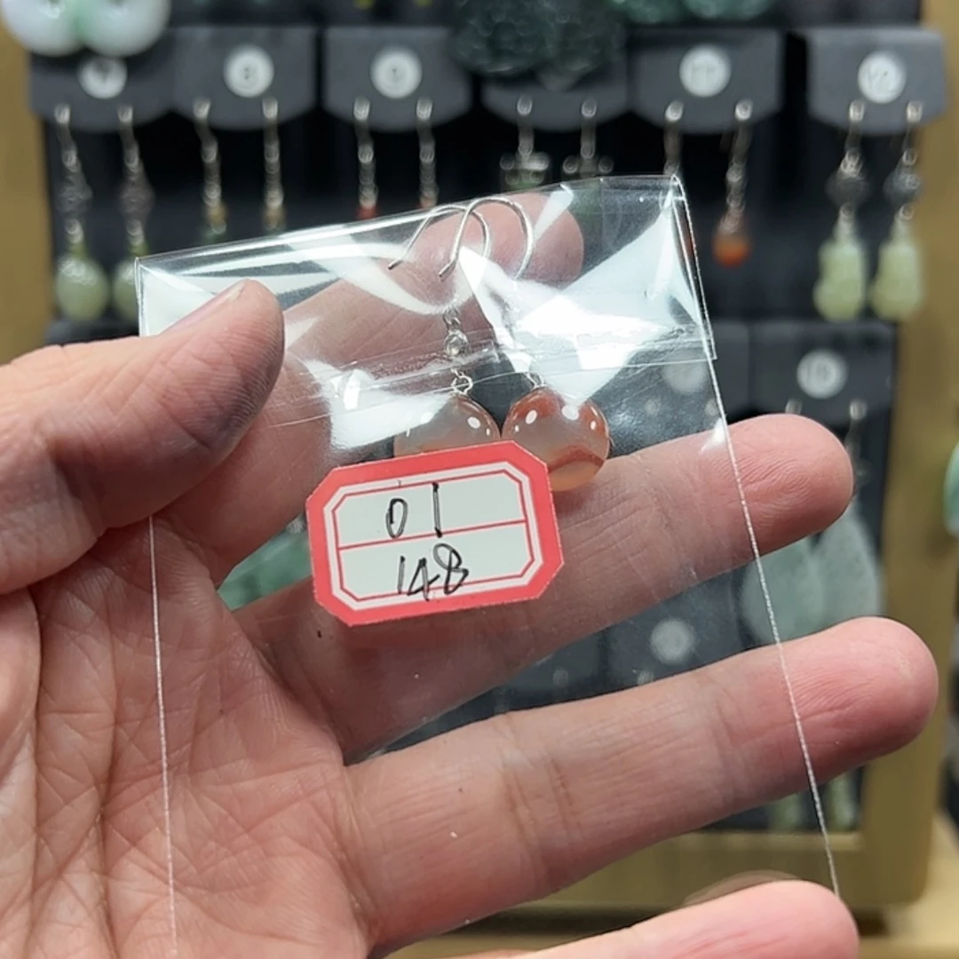 【闪购商品】南红玛瑙耳饰银S925镶嵌L*J