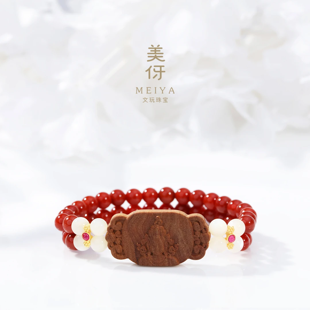 美伢【惹香尘】老山檀香度母双圈手串LST23SL20003J