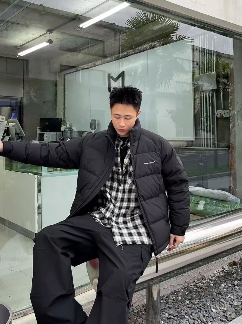 【云平】13932男士加厚白M立领外套