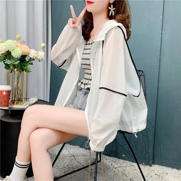 初中生女夏装轻薄宽松短外套衣女薄款防晒衣学生少女上衣百搭14岁