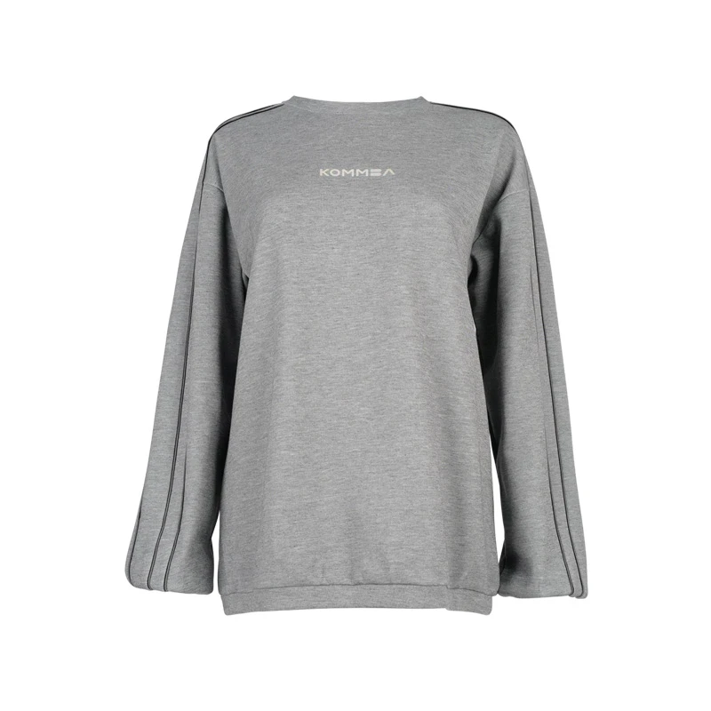 KOMMBA休闲运动女士宽松圆领长袖打底春季卫衣