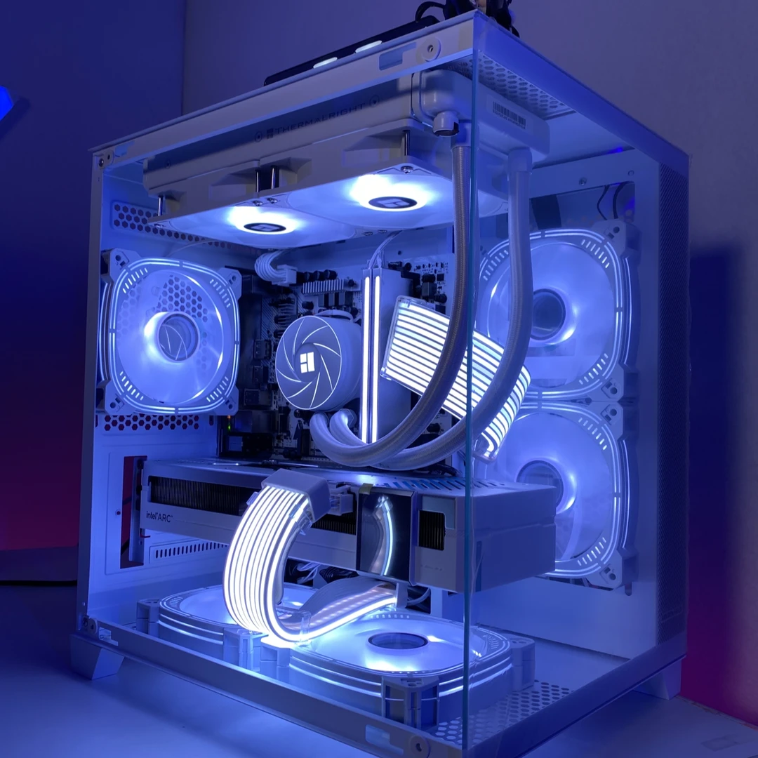 【6号】直播间同款电脑配置机型白色水冷吃鸡电竞海景房游戏办公