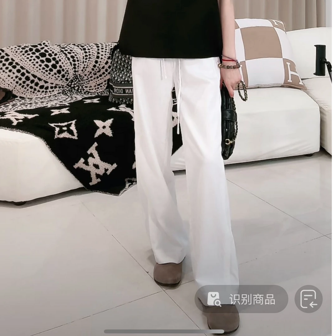 anan夏季纯色亚麻时尚休闲直筒裤宽松 FZkz250318002