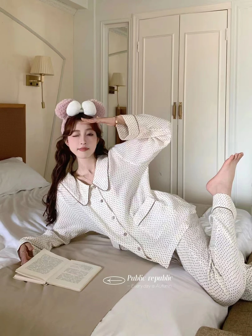 斯密达软糯舒适波点减龄家居服