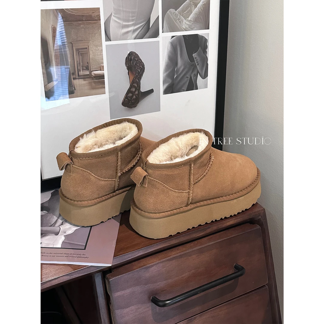 InTree张桶桶【深冬必备】厚底雪地靴加绒防滑保暖百搭秋冬 ST5857