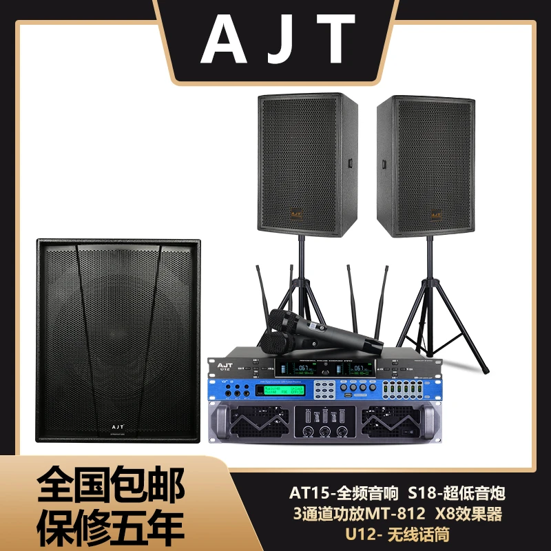 AJT 15寸意大利进口钕磁单元18寸低音炮三分频专业KTV音响套装