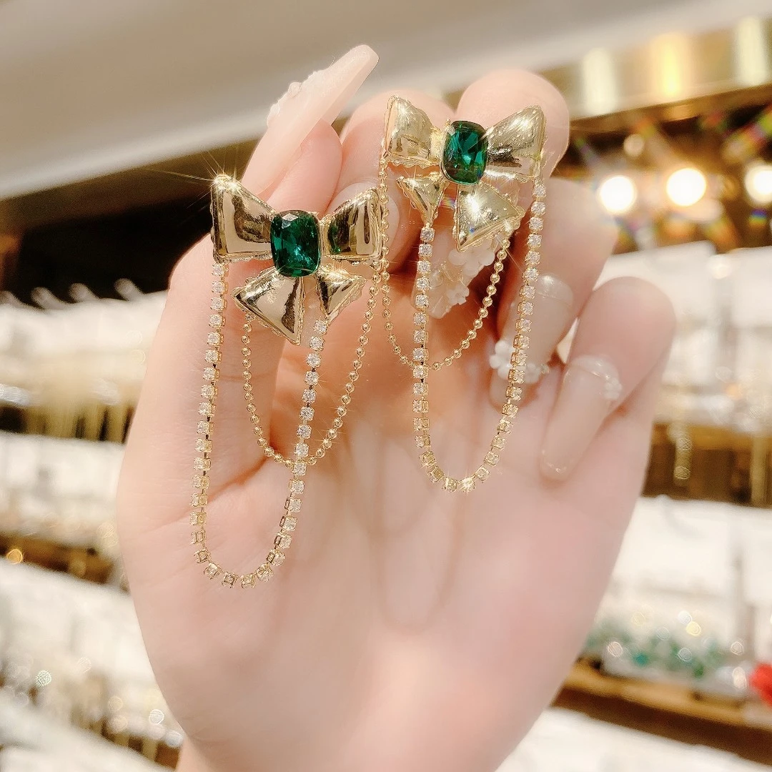 TAOMEIJIA/TAOMEIJIA 铜合金耳饰 新款潮蝴蝶结时尚气质百搭耳环