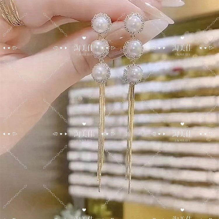 TAOMEIJIA/TAOMEIJIA 铜合金耳饰 三生三世新款流苏气质耳环g68