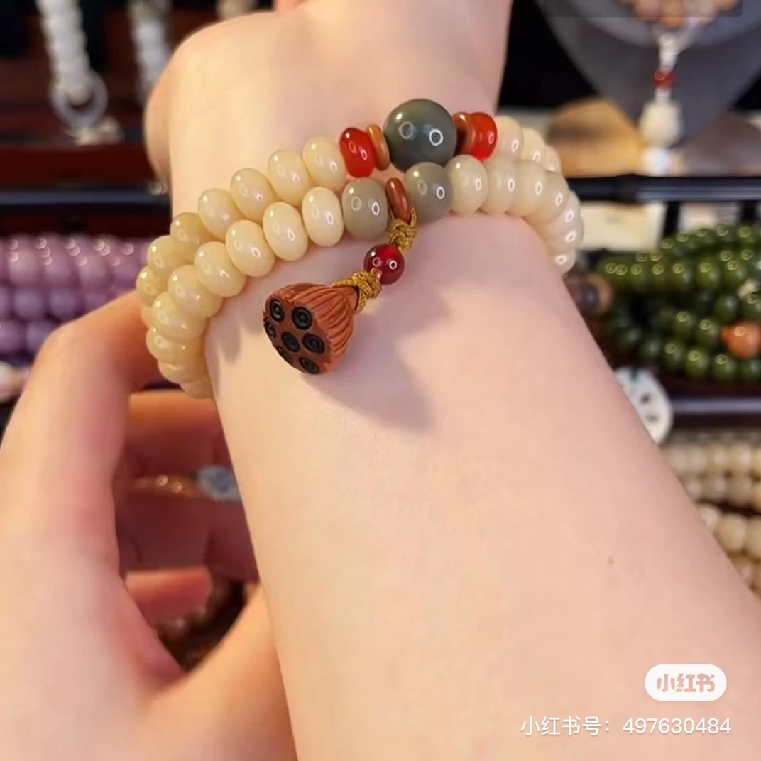 非金属木质手链 【楠楠专属】菩提手串女款手工多层雕刻民族风