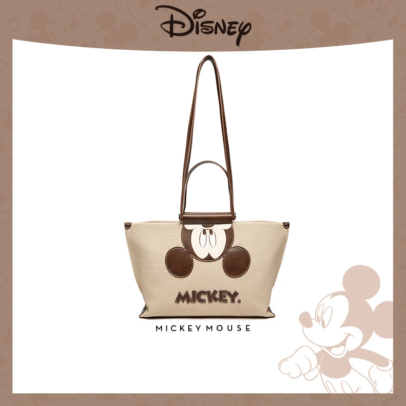 Disney/迪士尼米奇印花镜花水月托特包A