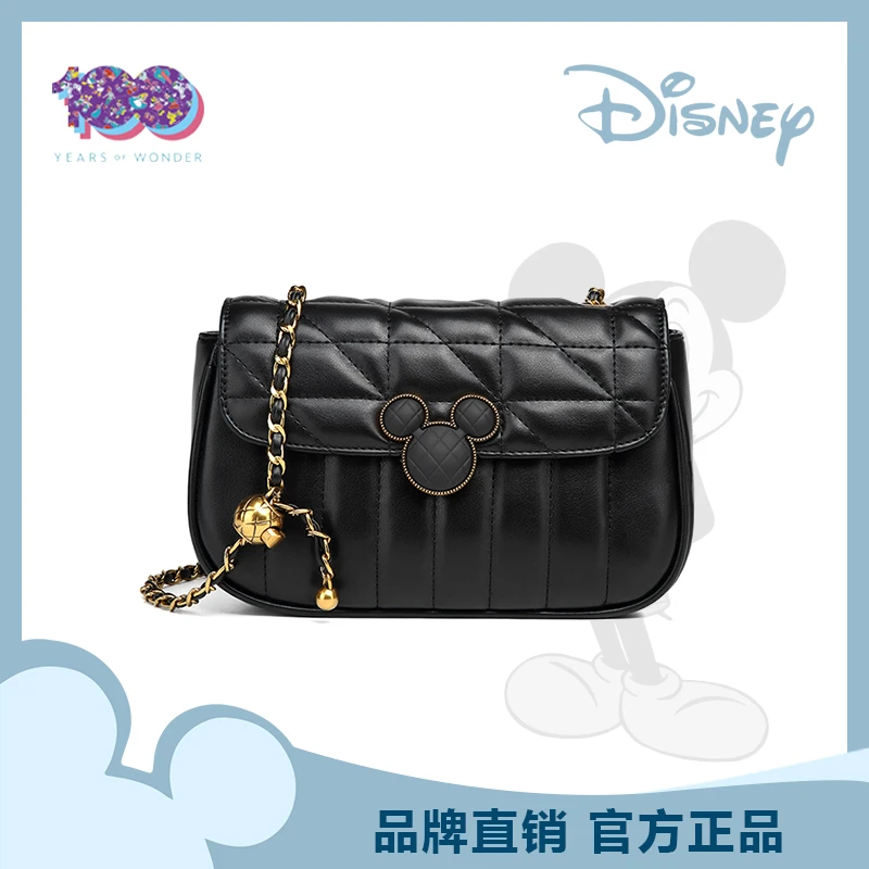 Disney/迪士尼「100周年纪念款」轻奢绣线斜跨小香风小金球小方包-B