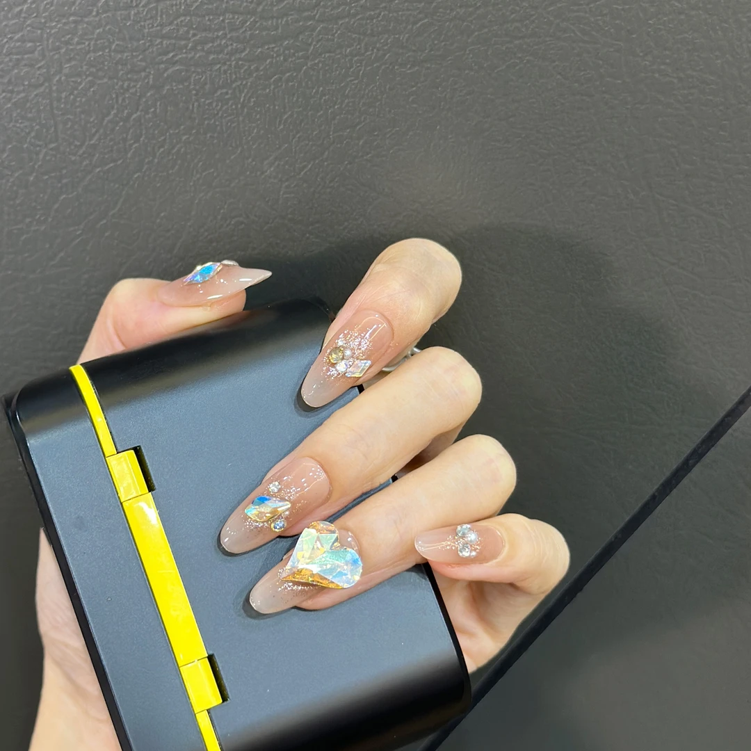 一叶知秋 施家全华 手工定制穿戴甲美甲成品美甲贴片10片