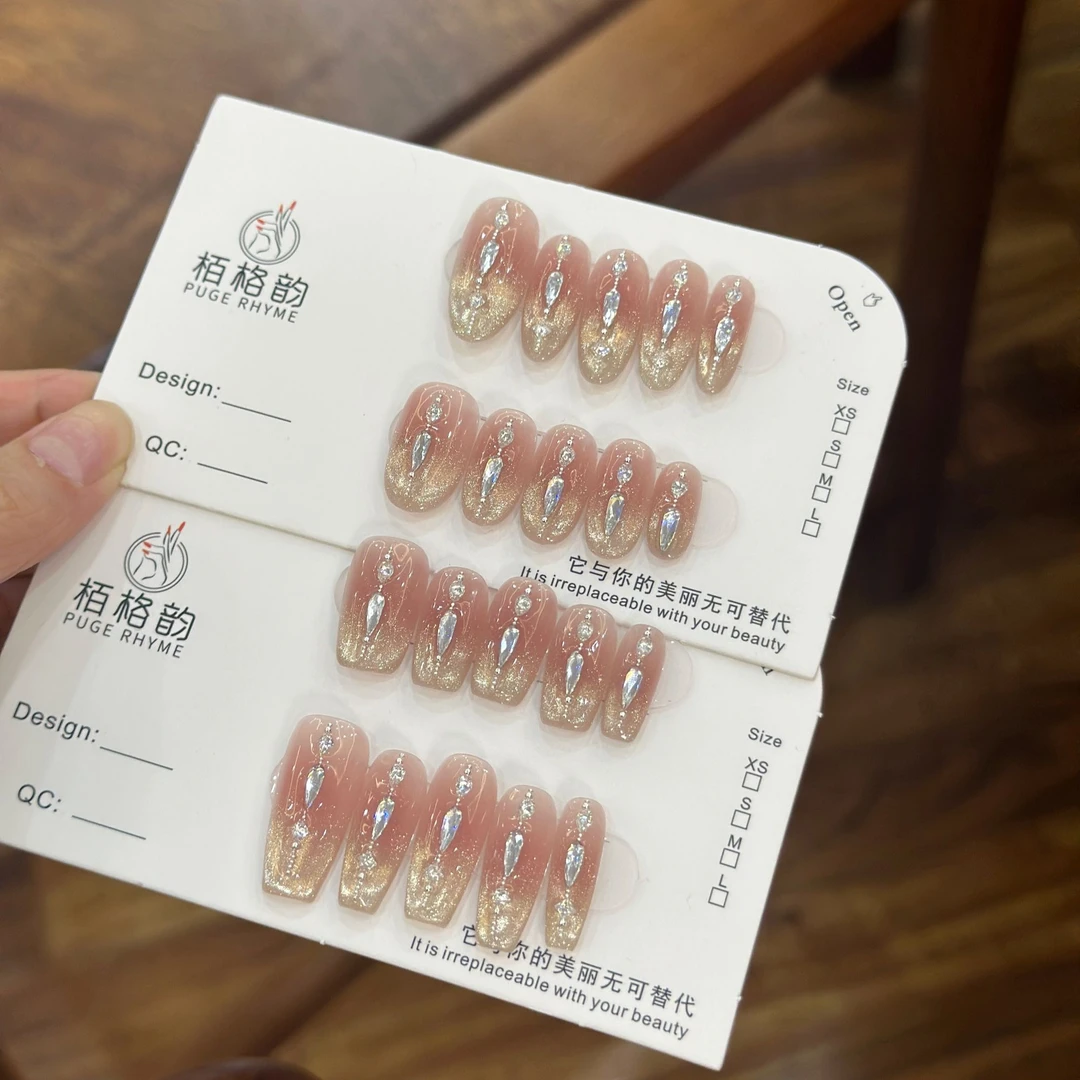 小岛观雨  手工定制穿戴甲美甲成品美甲贴片10片