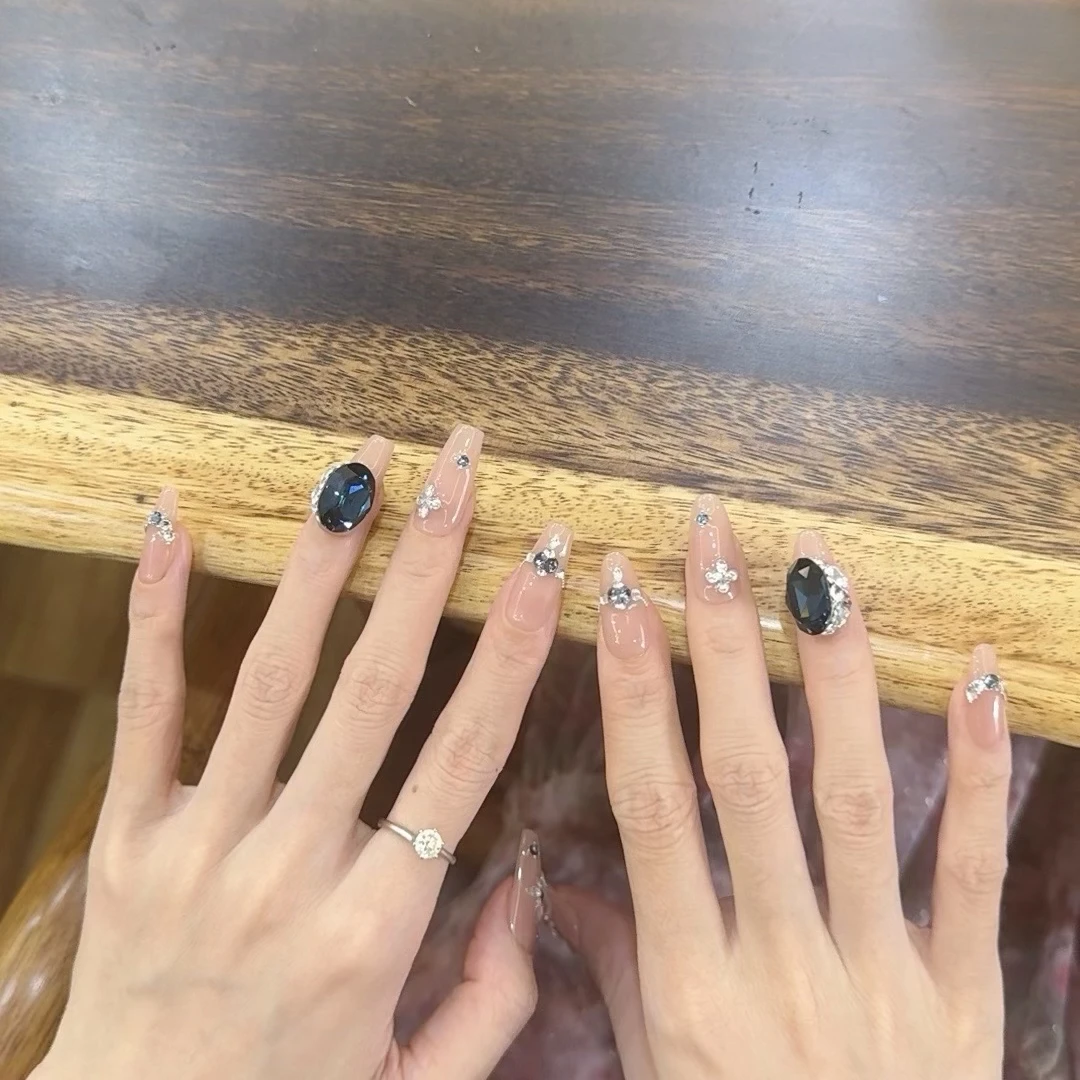 墨兰 施家华子 手工定制穿戴甲美甲成品美甲贴片10片