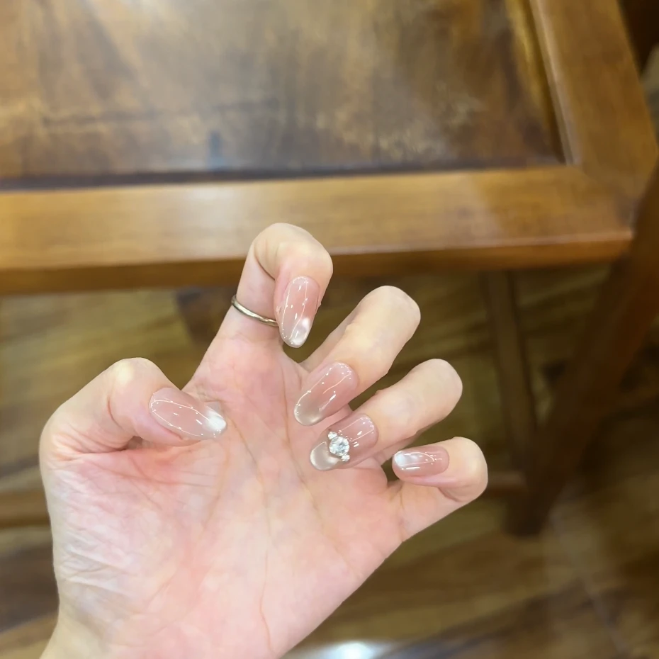 执子之手 施家华子 手工定制穿戴甲美甲成品美甲贴片10片