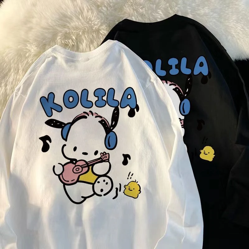 儿童纯棉帕恰狗卡通印花长袖T恤春秋新款中大童可爱时尚宽松上衣