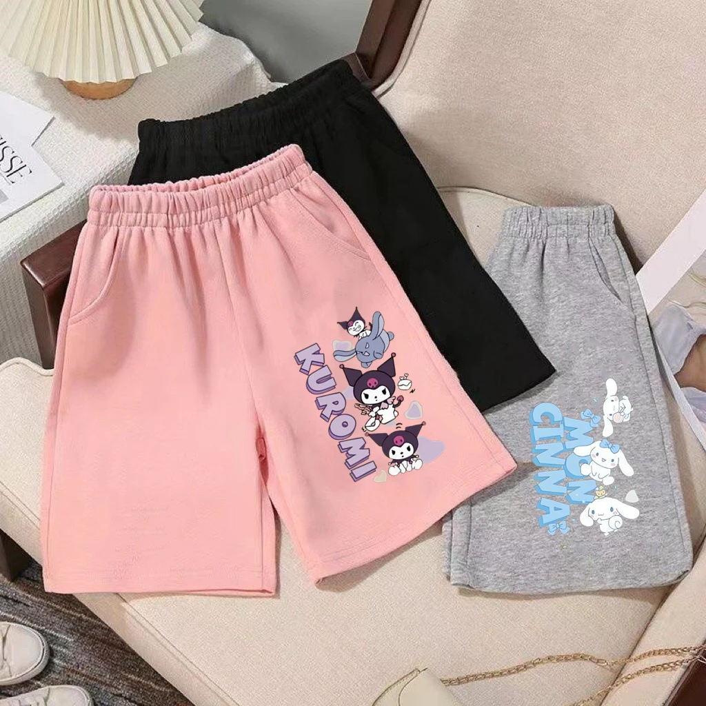 女童外穿短裤夏季外穿儿童夏装裤子夏季纯棉宽松小女孩薄款五分裤