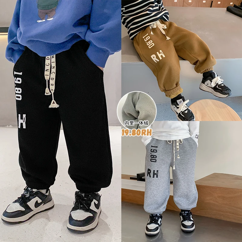 新品浮力～甜妈家～系绳加绒休闲裤