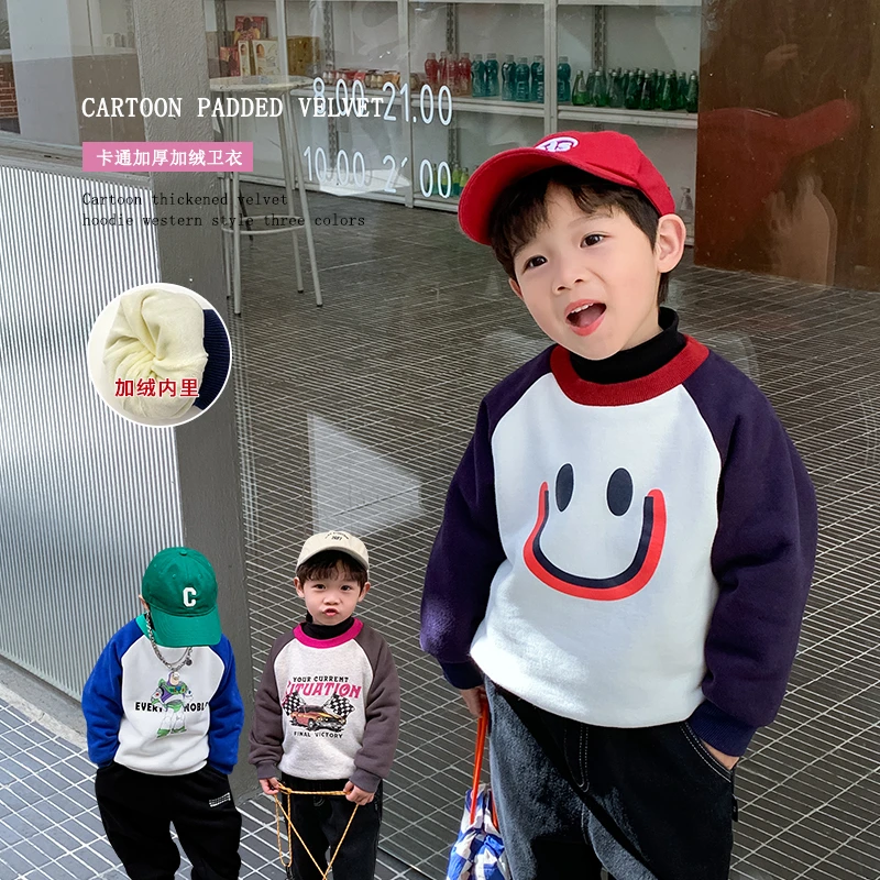 新品浮力～甜妈家～卡通加厚加绒卫衣