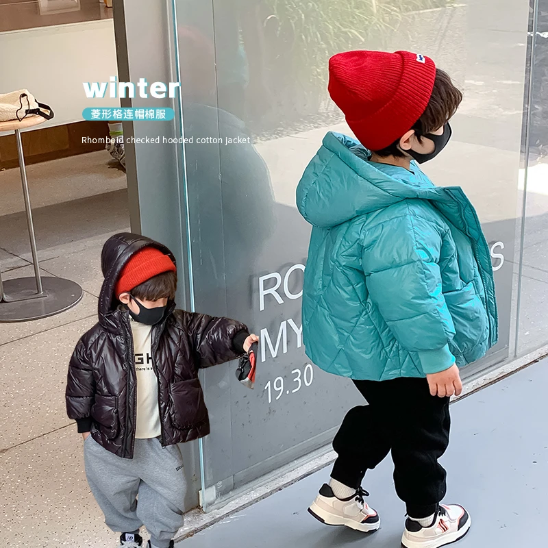 萌萌哒童装2022新款冬装男童棉服儿童外套宝宝棉衣韩版洋气加厚潮