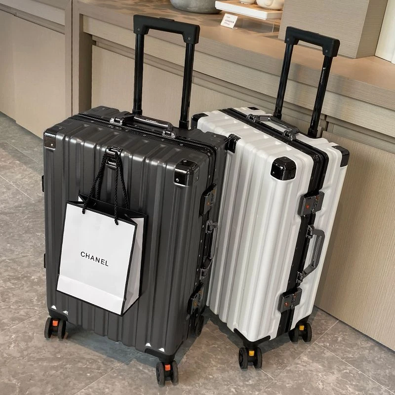 【特价】新款行李箱结实耐用拉杆箱静音铝框旅行箱男女大容量密码箱