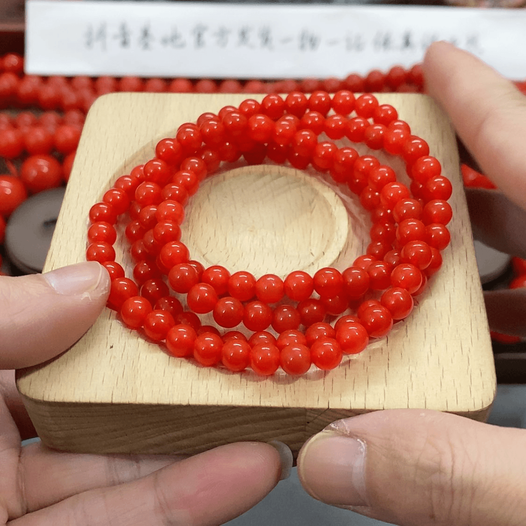 【闪购商品】玛瑙/玉髓手链未镶嵌保山老料卡6多圈