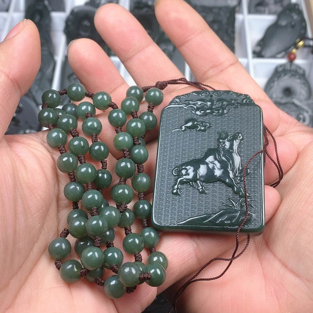 【闪购商品】和田玉（青玉）吊坠(赠链)未镶嵌?****