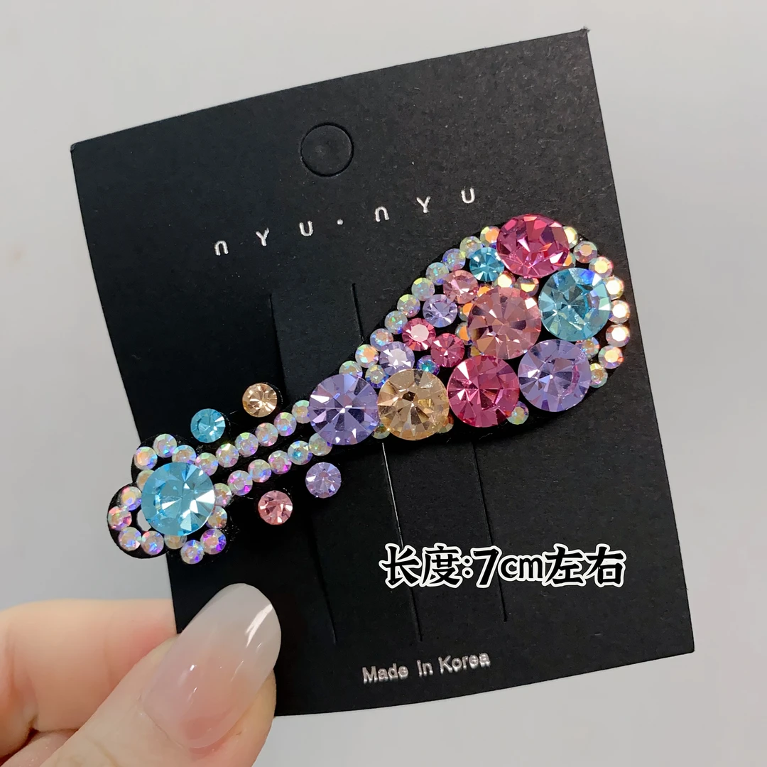 原创设计韩国施华洛彩色琵琶鸭嘴夹