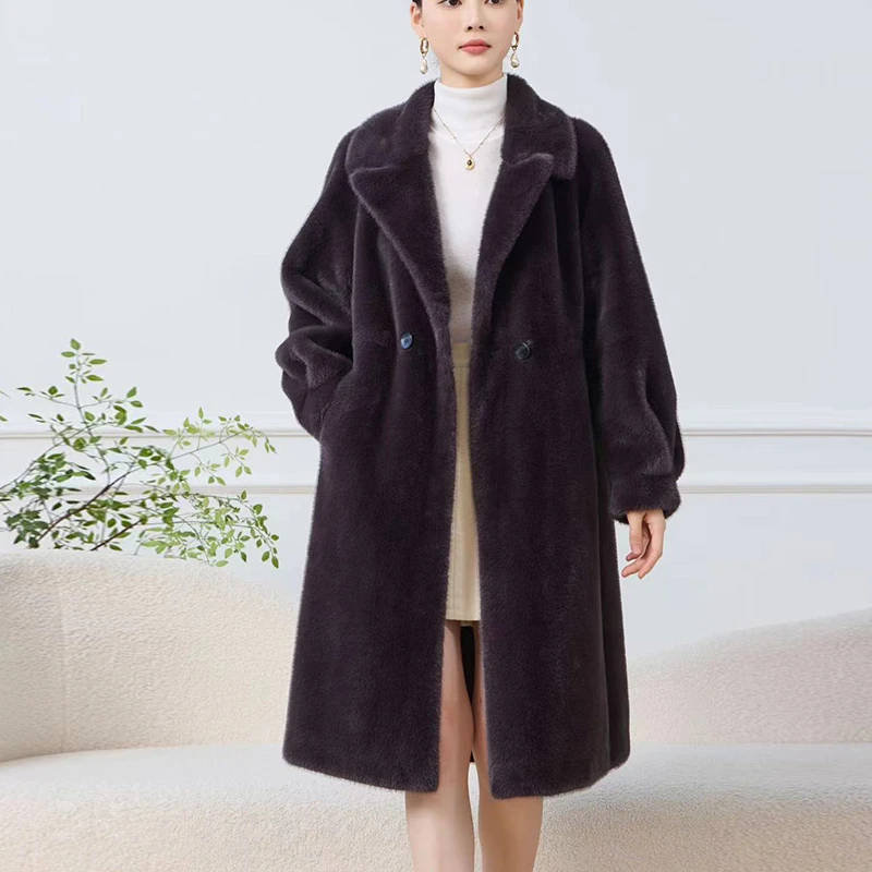 【玲玲专属】冬季高端保暖时尚中长款外套新款气质宽松外套K5722