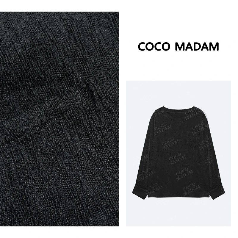 NIUNIU  ·  Mao-498 早秋长袖时尚宽松休闲纯色圆领上衣