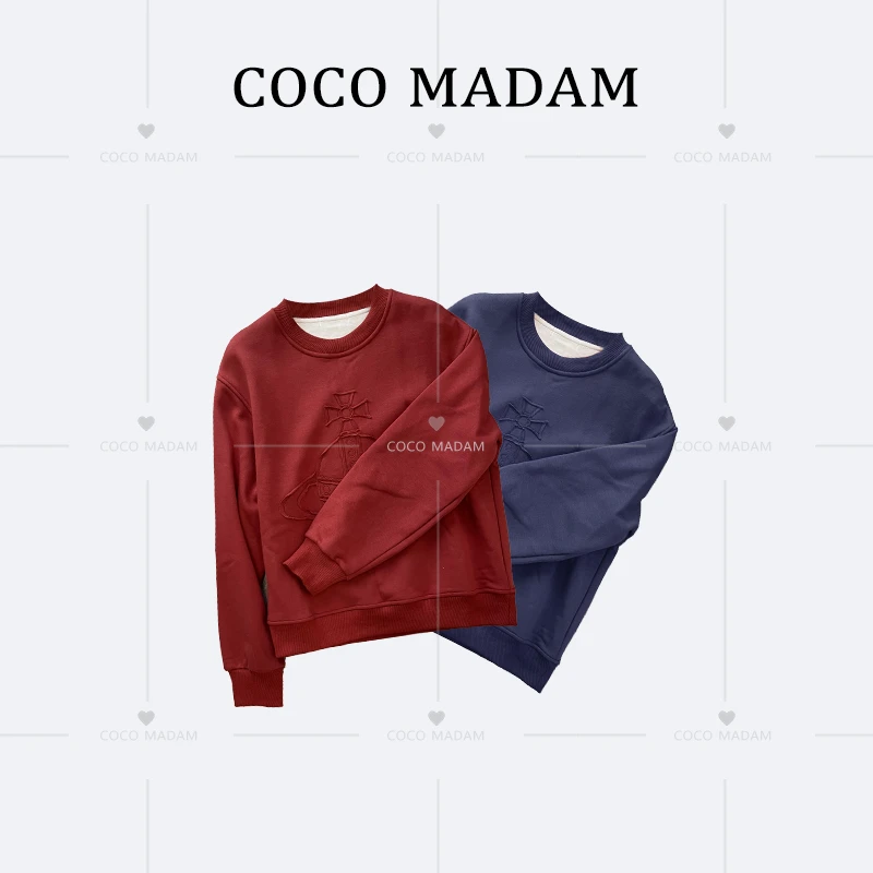 NIUNIU  · Ani-A397休闲气质百搭刺绣圆领套头卫衣