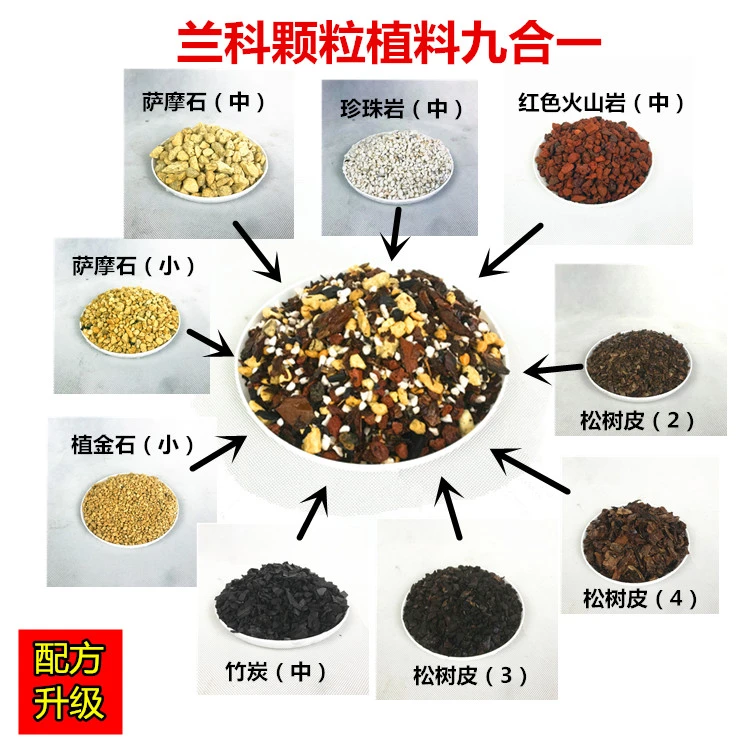 细叶寒兰老配方精品兰花土高档颗粒植料透气好养易活树皮种植基质