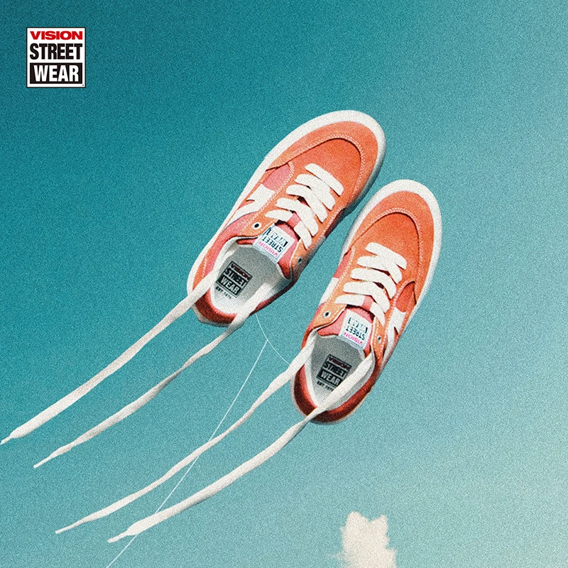 VISION STICK LIGHT脏橘低帮反毛皮复古经典夏季百搭轻量休闲板鞋
