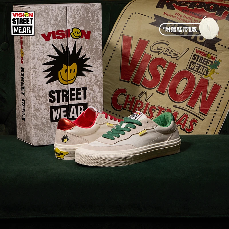 VISION FLAT TOP艺术家合作胶囊美式系列街头运动滑板鞋