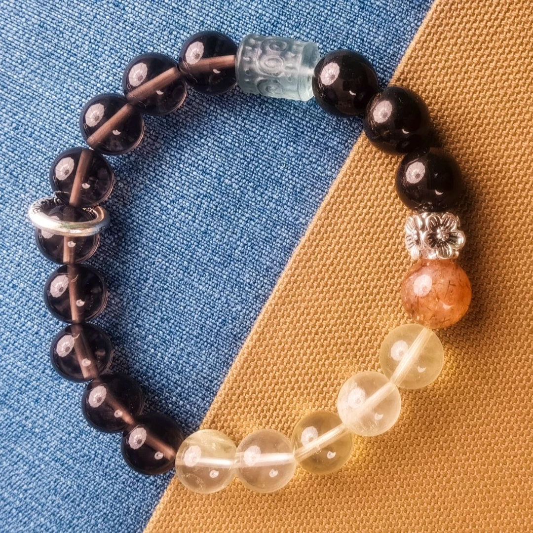 {猴男}天然水晶 诸事如意财库满满局 心想事成转运手串