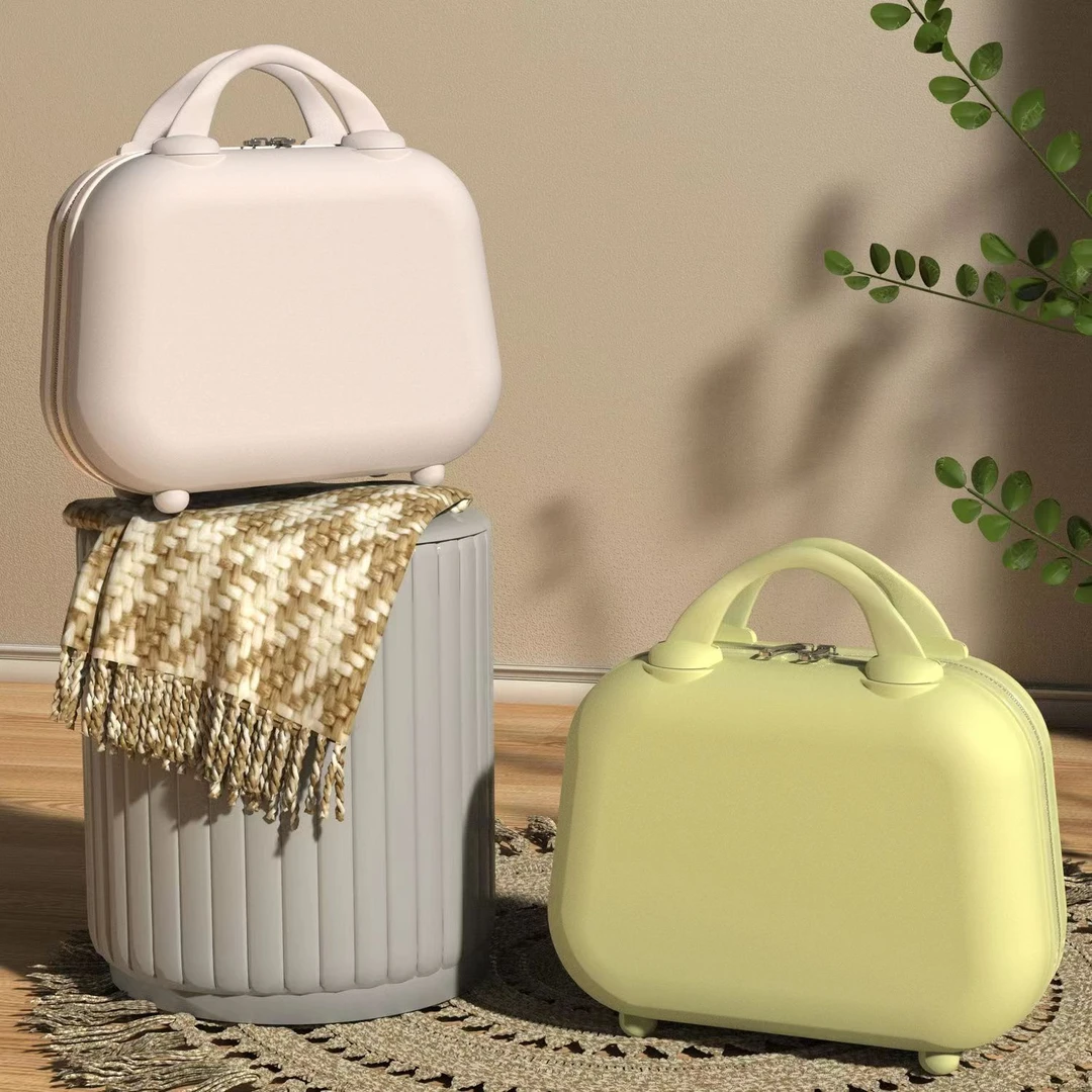 糖果色手提化妆箱迷你行李箱便携14寸定制小型时尚旅行耐用收纳箱