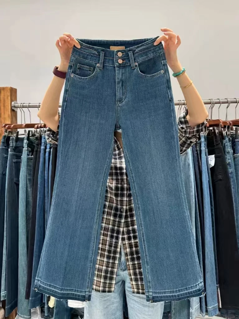 【K92006】Kabodo 四面弹 弹力九分微喇裤水波纹设计