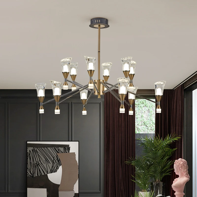 华之皓客厅灯简约大气极简轻奢风家用卧室餐厅吊灯智能语音声控灯