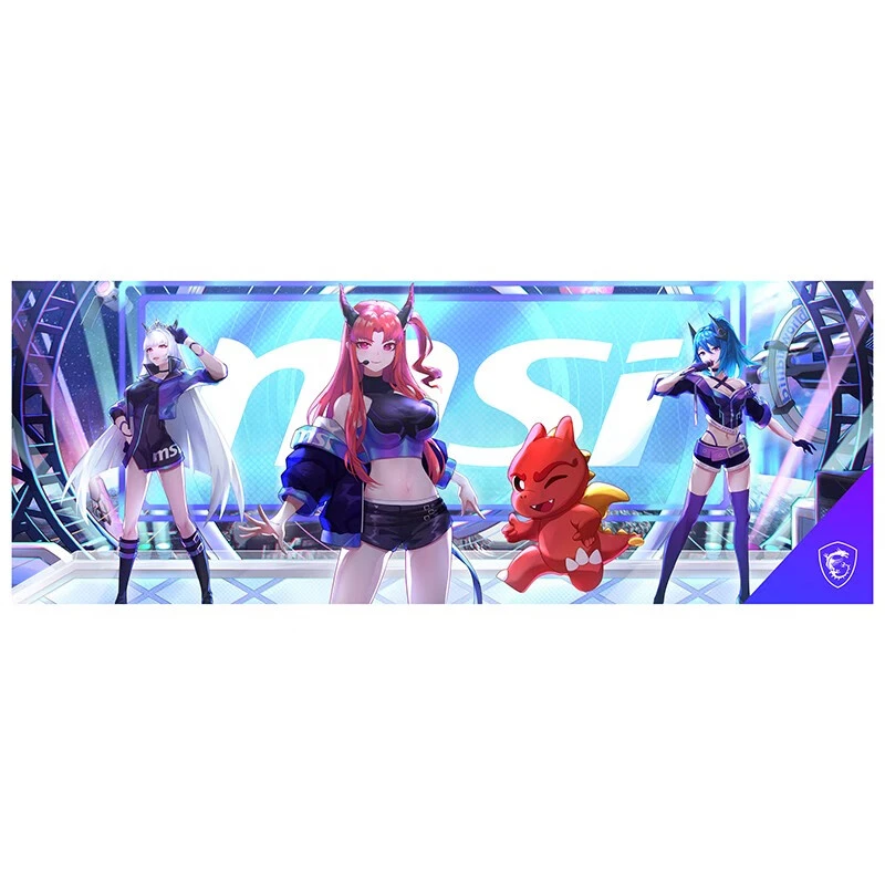 微星(MSI) 大号 鼠标垫 微星定制鼠标垫（魔龙姬） 大号加厚鼠标垫