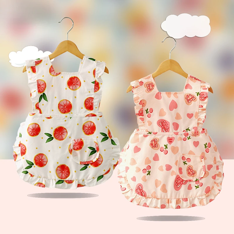 夏季薄款吃饭女宝宝罩衣防水防脏春秋婴儿围兜衣新款女孩儿童围裙