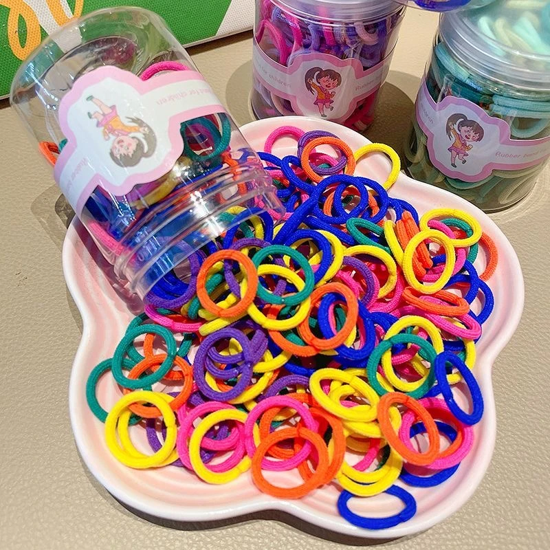 [蓝歌]加粗彩色不伤发皮筋拇指发圈一罐越100条左右