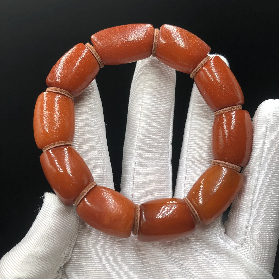 【亿轩臻选】ZX026002中东回流老蜡马蹄珠单圈手串13mm+