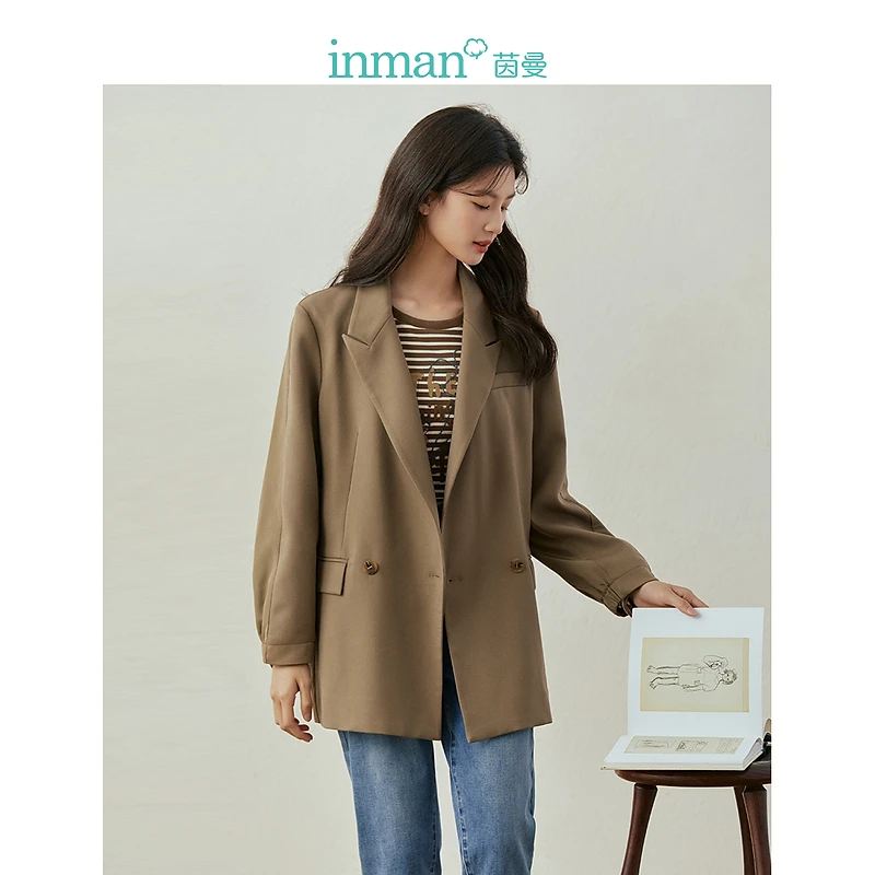 茵曼冬季女外套爆款百搭时尚舒适休闲简约通勤气质西装