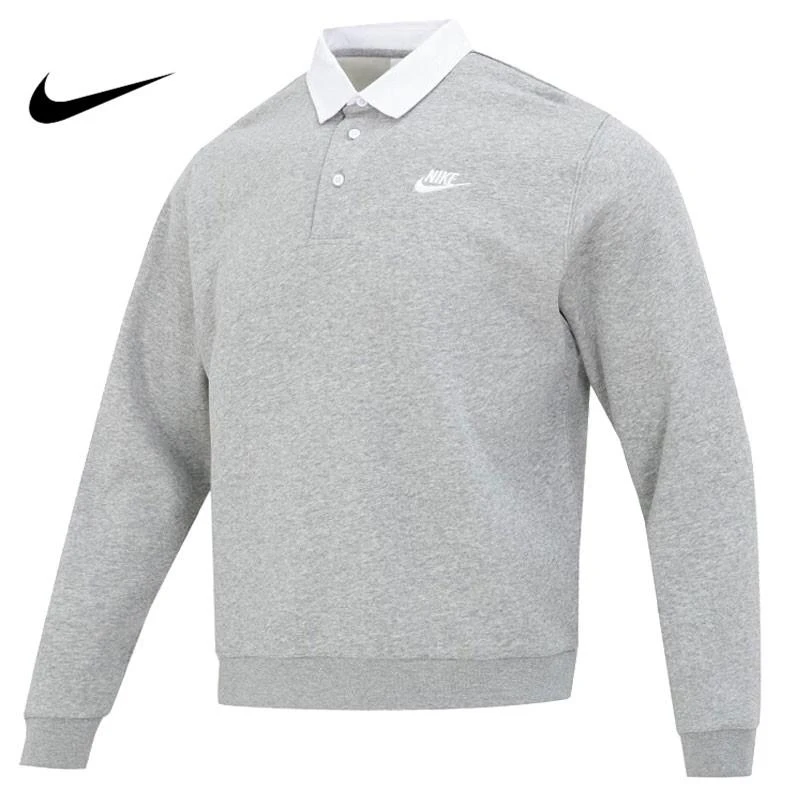耐克Nike夏季男款运动训练休闲长袖套头舒适T恤POLO衫DX0538-063