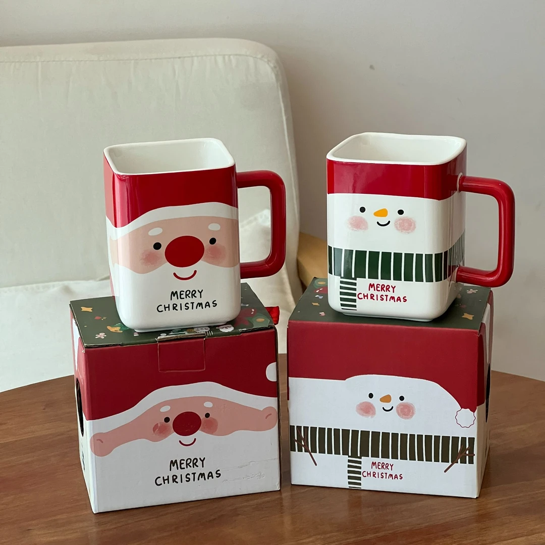喜瓷可爱圣诞礼物陶瓷马克杯创意设计水杯子情侣家用咖啡杯伴手礼