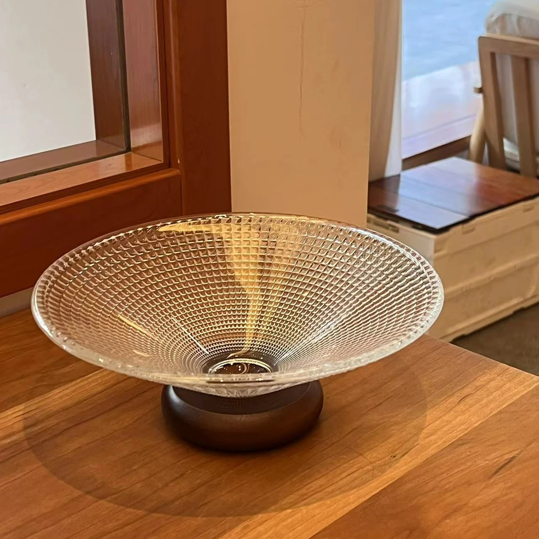 水果盘客厅家用法式玻璃果盘糖果盘前台茶几零食托盘水晶