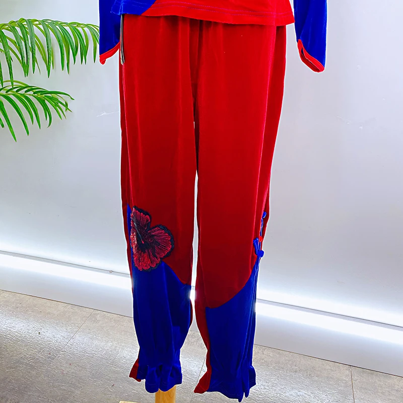 秋冬新款舞蹈服民族风广场舞服装加厚加绒裤子