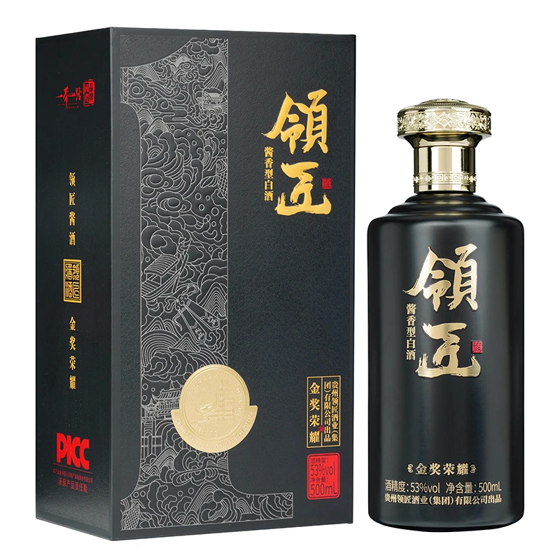 领匠酒·金奖荣耀 纯粮酱香型白酒  传统工艺酿造 一瓶500ml53度