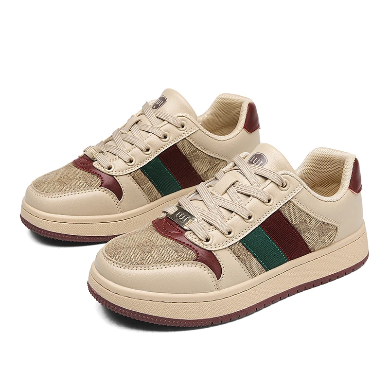 意大利IUI流行复古轻奢板鞋休闲鞋运动板鞋脏脏鞋绿色红色6008