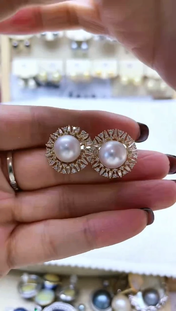 【闪购商品】淡水珍珠耳饰银S925镶嵌2